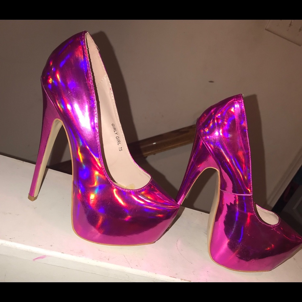 Women's red kiss girl heel